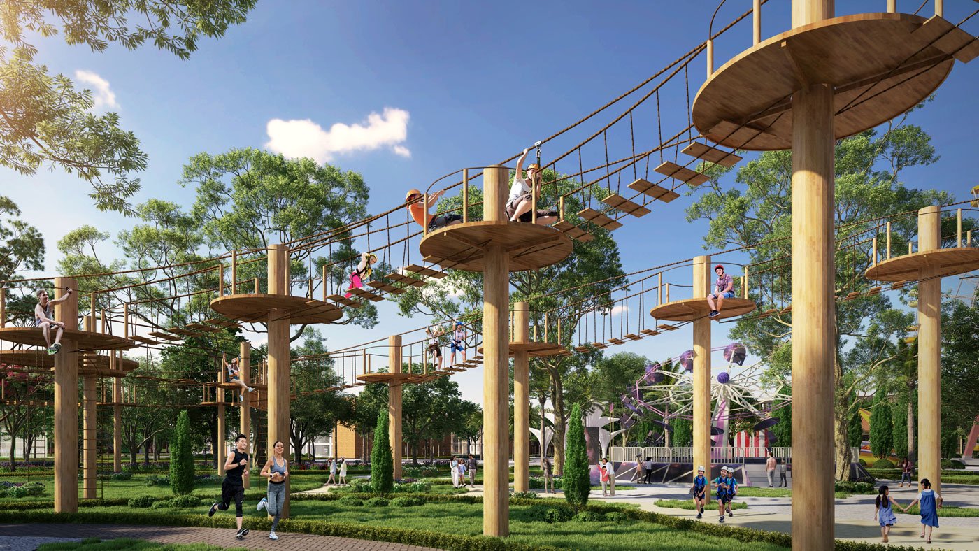 Trò chơi mạo hiểm Adventure trong công viên trung tâm
