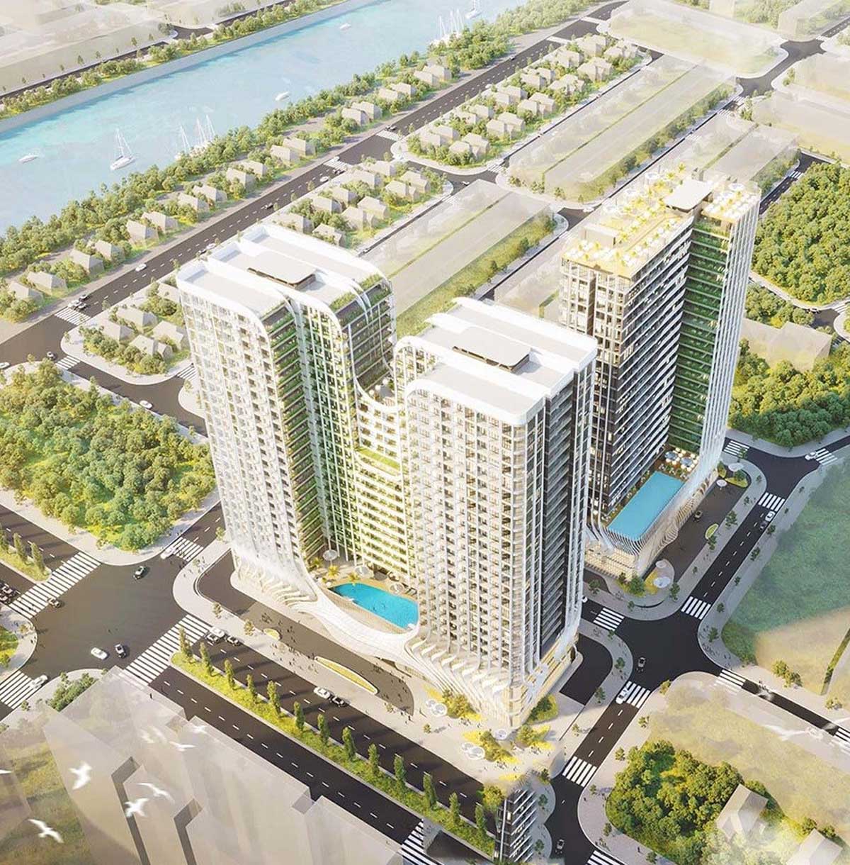 Phối cảnh dự án căn hộ chung cư Lux Riverview Đất Xanh Trần Xuân Soạn quận 7