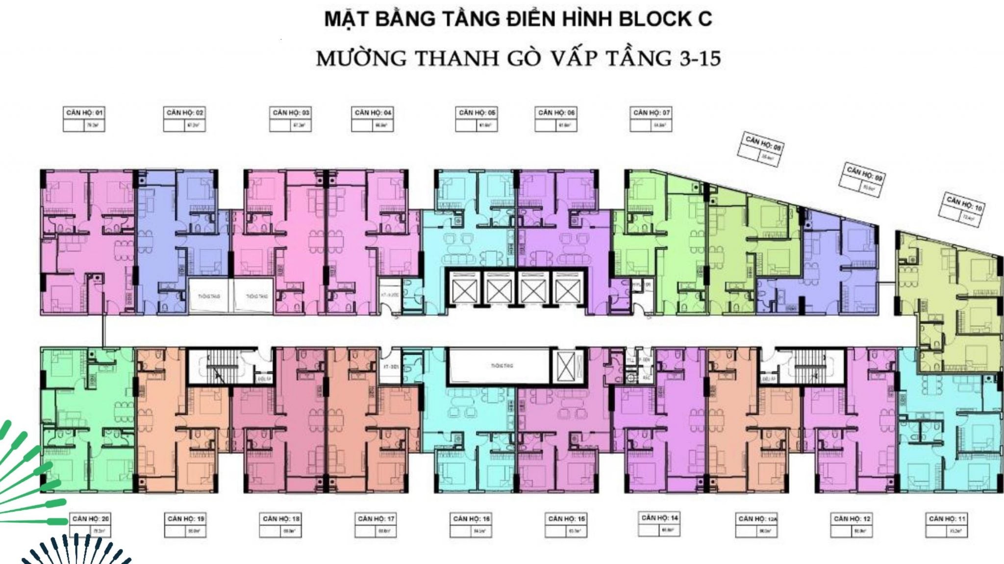 MẶT BẰNG TỔNG THỂ DỰ ÁN MƯỜNG THANH GÒ VẤP