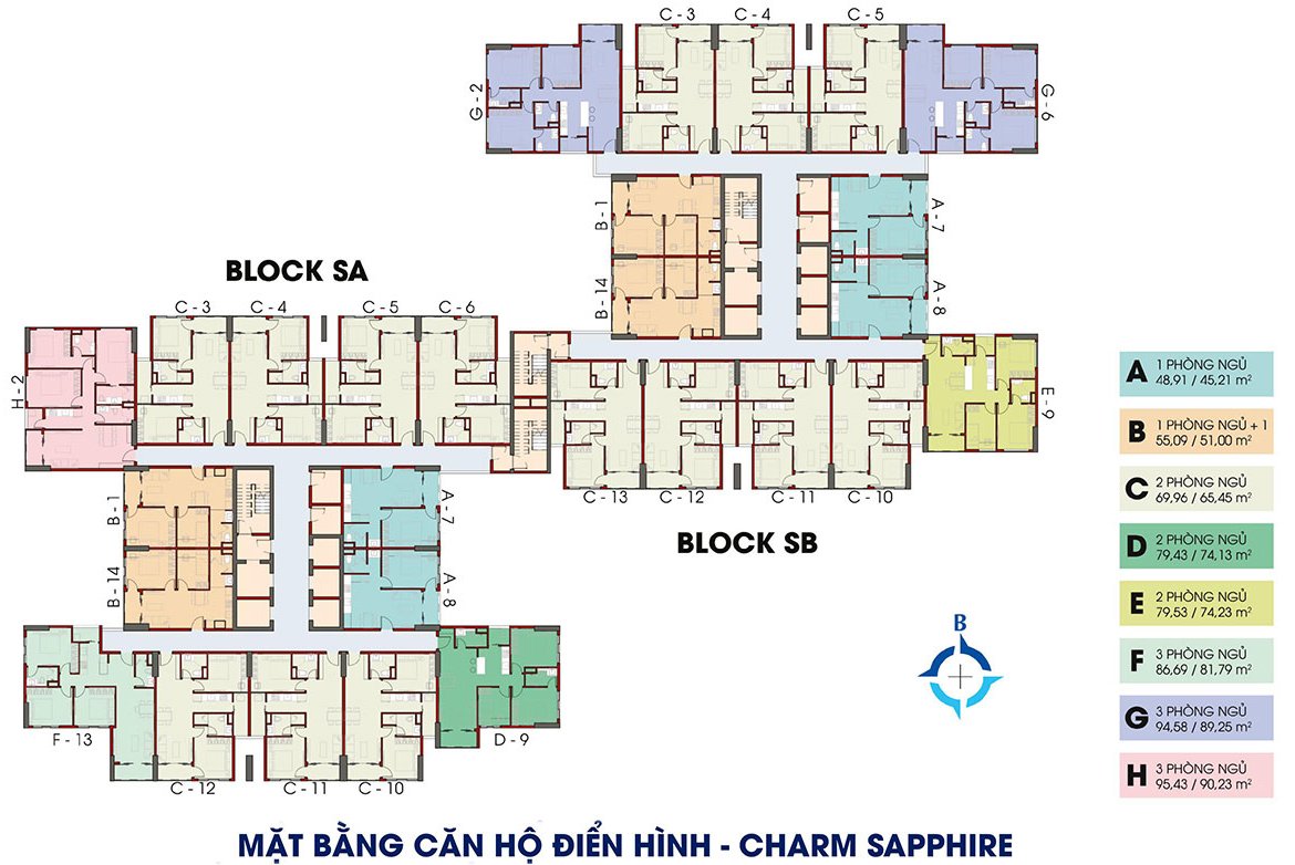 Mặt bằng điển hình dự án