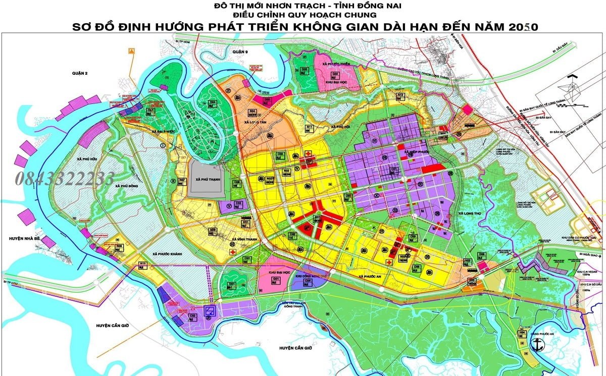 Bản đồ quy hoạch Nhơn Trạch Đồng Nai