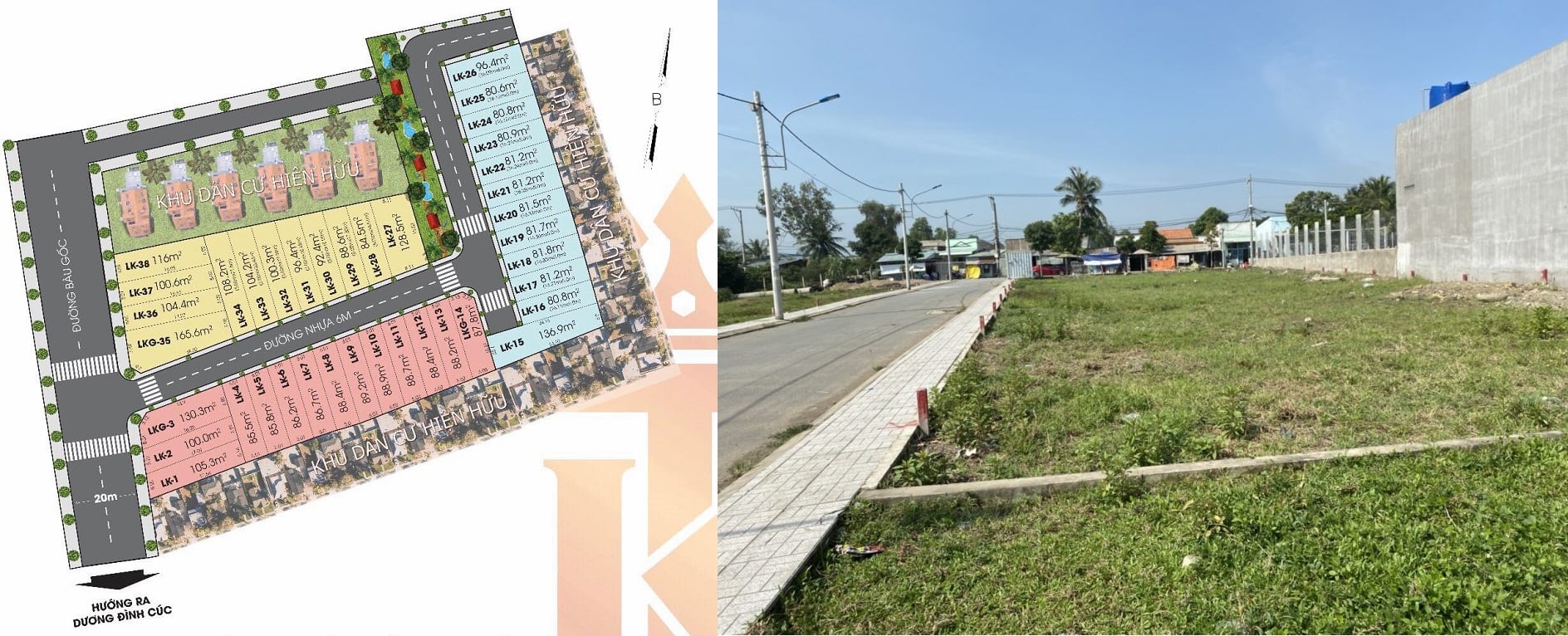Mặt bằng dự án đất nền Tân Kiên Residence Bình Chánh
