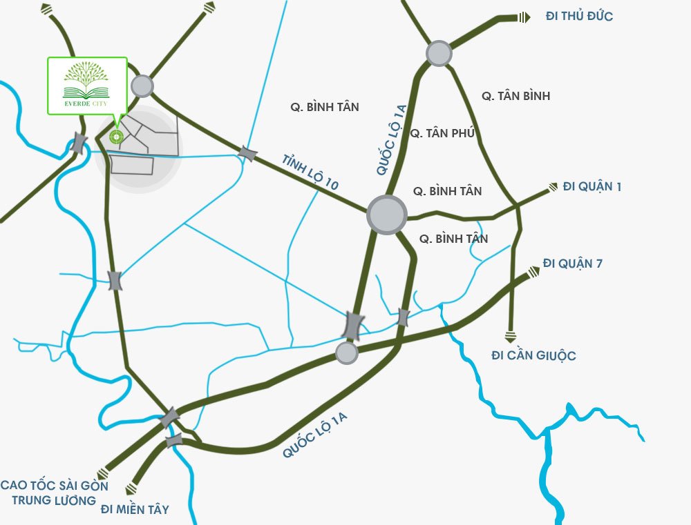 Dự án đất nền khu đô thị Everde City Đức Hòa, Long An - Phú Mỹ Hưng Long An